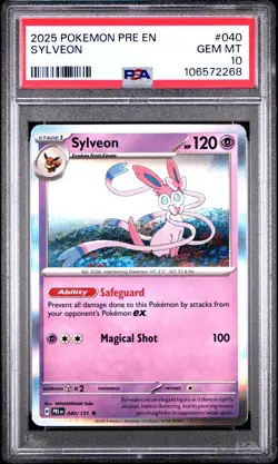 2025 POKEMON PRE EN-PRISMATIC EVOLUTIONS #040 SYLVEON PSA 10 - Image 1
