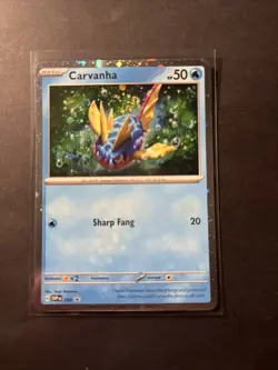 Pokemon TCG Black Star Promo Carvanha SVP 093 Cosmos Holo (2023) NM - Image 1