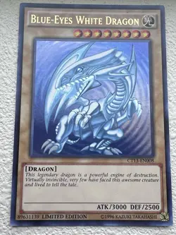 YUGIOH • BLUE-EYES WHITE DRAGON • ULTRA RARE • CT13-EN008 • LIMITED - Image 1