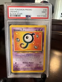 Pokemon TCG Unown [J] 38/53 Black Star Promo 2001 Vintage - Image 1