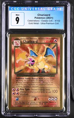 The Pokemon Company Charizard 4/102 Celebrations Gold Metal CGC 9 - Image 1