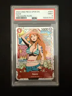 2024 ONE PIECE OP06-WINGS OF THE CAPTAIN TREASURE RARE #007 NAMI PSA 9 - Image 1