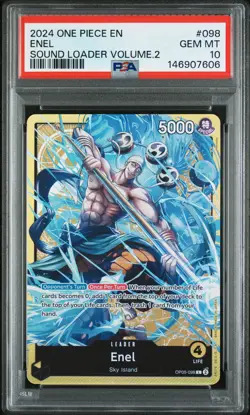 2024 ONE PIECE PROMOS SOUND LOADER VOLUME.2 #098 ENEL PSA 10 - Image 1