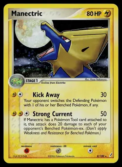 Pokemon Card - Manectric Crystal Guardians 8/100 Holo Rare - Image 1