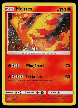 Pokemon Card - Moltres - Sun & Moon Promo SM143 Holo Promo - Image 1