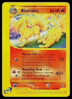 Pokemon Card - Ninetales Aquapolis 25 Rare - Image 1