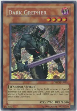 YuGiOh Dark Grepher Secret Rare Unlimited Phantom Darkness PTDN-EN000 English - Image 1