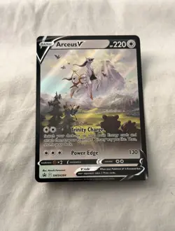 Pokemon Arceus V SWSH204 Sword & Shield Promo Basic V Foil Card Holo 220 HP - Image 1