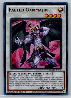 Yugioh Fabled Gammajin BLMM-EN013 Ultra Rare 1st Ed - Image 1