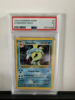 PSA 5 Gyarados Holo 6/102 Base Set 1999 Pokemon Card - Image 1