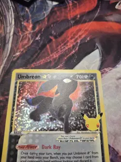 Umbreon Gold Star 17/17 Celebrations 25th Anniversary Holo - Pokemon TCG Card MP - Image 2