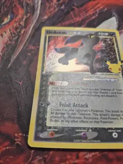 Umbreon Gold Star 17/17 Celebrations 25th Anniversary Holo - Pokemon TCG Card MP - Image 3