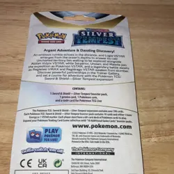 Pokemon TCG Silver Tempest Pack Blister w/ Basculin Holo Promo Card & Coin - Image 2