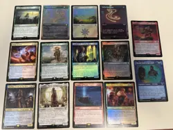 MTG LOTR Tales of Middle-Earth Foil Rare 34 Card Lot Elrond Bilbo Art Cards LTR - Image 1