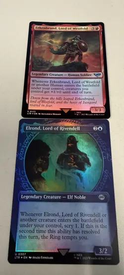 MTG LOTR Tales of Middle-Earth Foil Rare 34 Card Lot Elrond Bilbo Art Cards LTR - Image 5