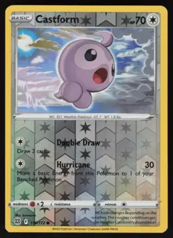 Reverse Holo Castform 116/172 SWSH09: Brilliant Stars osare Pokemon TCG Card - Image 1