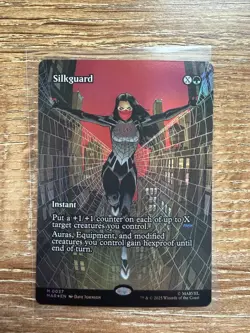 Silkguard - Borderless FOIL NM Marvel's Spider-Man MTG MAGIC THE GATHERING 0037 - Image 1