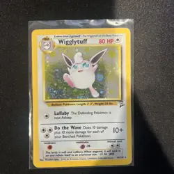 Wigglytuff 19/130 Holo Rare Base Set 2 Pokemon Trading Card Vintage - Image 1