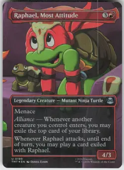 GGC-10 Foil Raphael, Most Attitude (Borderless) 0199 Teenage Mutant Ninja Turtle - Image 1