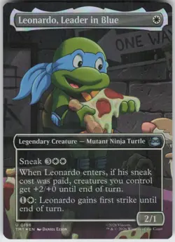 GGC-10 Foil Leonardo, Leader in Blue (Borderless) 0196 Teenage Mutant Ninja Turt - Image 1