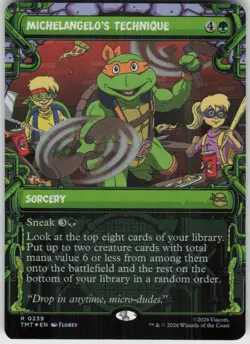 GGC-10 Foil Michelangelo's Technique (Showcase) 0239 Teenage Mutant Ninja Turtle - Image 1