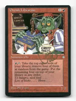 Orcish Librarian Ice Age # Autographed / Signed by Phil Foglio - Image 1
