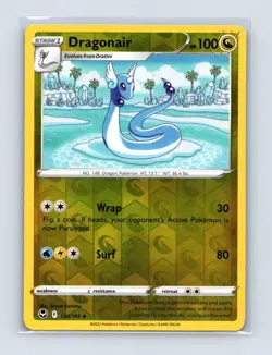 Dragonair 130/195 Uncommon Silver Tempest Pokemon Reverse Holo Lightly Played - Image 1