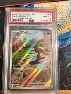 2025 POKEMON PFL EN-PHANTASMAL FLAMES ILLUSTRATION RARE PALDEAN WOOPER PSA 10 - Image 1