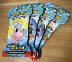 Pokemon Scarlet & Violet Journey Together Sleeved Booster Pack Art Set 4x Sealed - Image 2