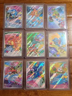 first partner illustration Pokemon 2026 kanto starter set of 9 Cards Bulbasaur - Image 1