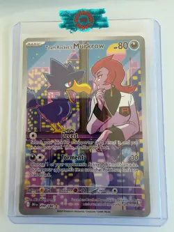 Pokemon Team Rocket's Murkrow 200/182 Destined Rivals Illustration Rare Holo - Image 1