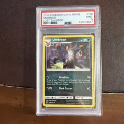 2018 POKEMON SUN & MOON LOST THUNDER #120 UMBREON LOST THUNDER PSA 9 MINT - Image 1