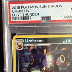 2018 POKEMON SUN & MOON LOST THUNDER #120 UMBREON LOST THUNDER PSA 9 MINT - Image 2