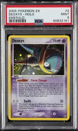2005 POKEMON EX EMERALD #2 DEOXYS-HOLO PSA 9 - Image 1