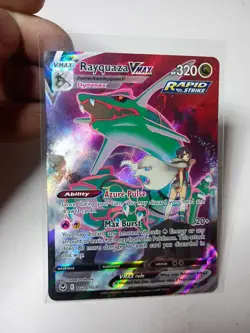 Pokemon Rayquaza VMAX Ultra Rare Full Art Holo TG20/TG30 Silver Tempest Ishikawa - Image 2