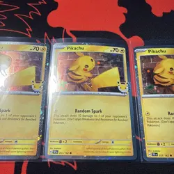 Pokemon TCG Pikachu 051/162 Stamped Cosmos Holo Pokemon Day 2026 Promo NM Lot 3 - Image 3