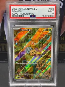 2023 Pokemon PAL EN #198 Bramblin Illustation Rare PSA 9 MINT - Image 1