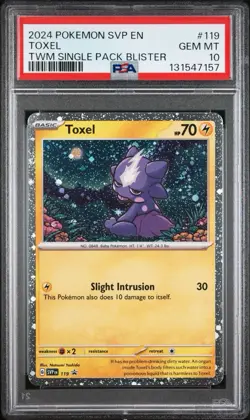 2024 POKEMON SVP EN-SV BLACK STAR PROMO #119 TOXEL TWM BLISTER PSA 10 - Image 1