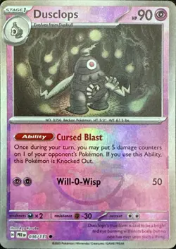 Pokemon TCG Dusclops (Poke Ball Pattern) 036/131 SV: Prismatic Evolutions Common - Image 1