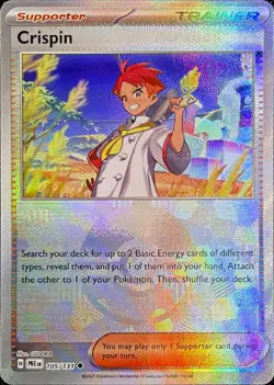 Pokemon TCG Crispin (Poke Ball Pattern) 105/131 Prismatic Evolutions - Image 1
