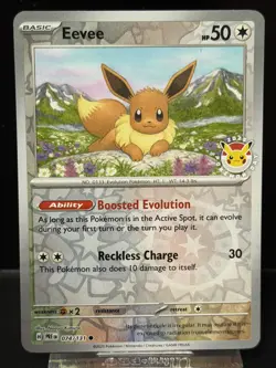 Eevee - 074/131 (Pokemon Day 2025) (Reverse Cosmos Holo) (Reverse Holofoil) - Image 1