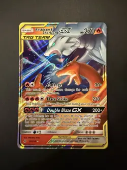 The Pokemon Company Reshiram & Charizard GX TAG TEAM Holo Ultra Rare 20/214 SM … - Image 1