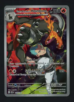 Team Rocket's Houndoom 191/182 SV10: Destined Rivals Illustration Rare Pokemon - Image 1