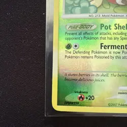 Shuckle 109/132 Secret Wonders Reverse Holo - 2007 Pokemon PKMN TCG - LP - Image 4
