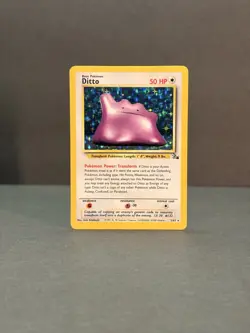 Ditto 3/62 Unlimited Holo Rare - Pokemon Fossil Set MP - Image 4