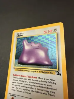 Ditto 3/62 Unlimited Holo Rare - Pokemon Fossil Set MP - Image 5