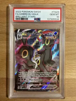 The Pokemon Company Umbreon VMAX Brilliant Stars TG23 Ultra Rare Holo PSA 10 - Image 1