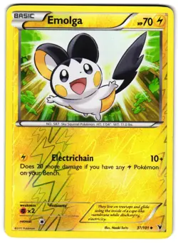 EMOLGA 37/101 - MP - NOBLE VICTORIES UNCOMMON ENGLISH POKEMON CARD - Image 1