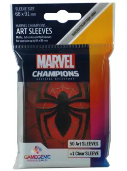 Marvel Champions The Card Game Spider-Man Art Sleeves LCS LCG 51 Pack New - Image 1