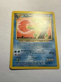 2001 Pokemon TCG Neo Discovery POLITOED #27/75 Non Holo Rare Card Vintage NM - Image 4
